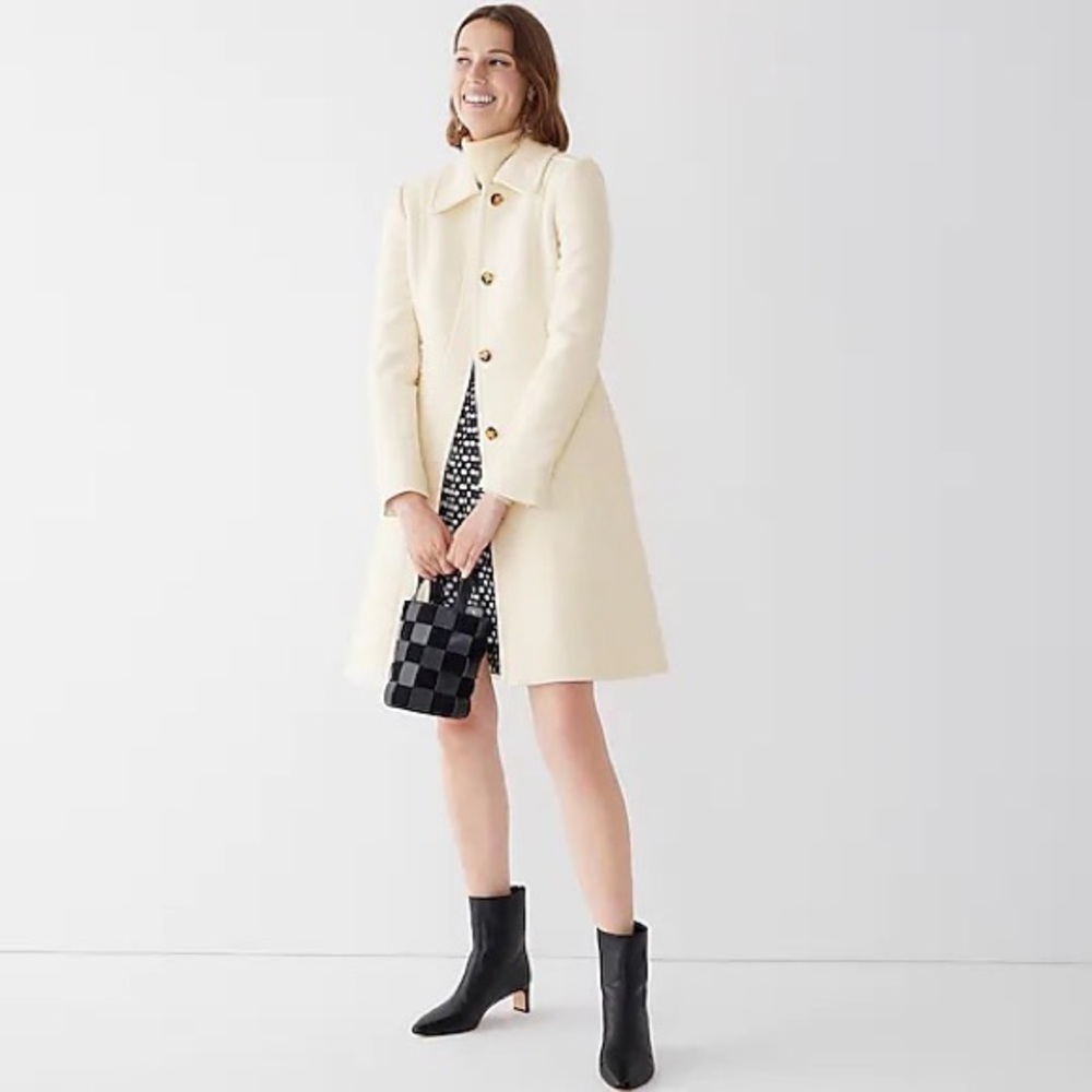 J Crew Petite New Lady Day Topcoat In Italian Double-cloth Wool